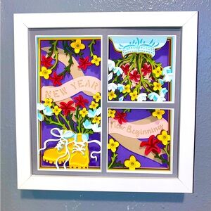 3D New Year New Beginning Shadowbox